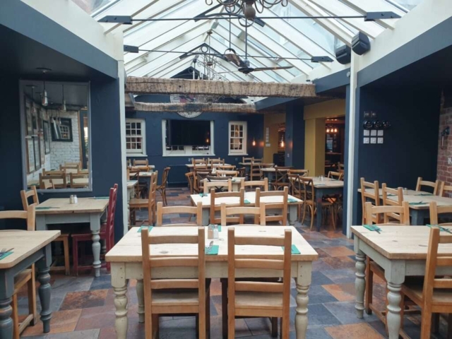 view looking to the front of the nags head restaurant in chichester