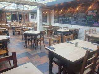 view looking to the rear of the nags head restaurant in chichester