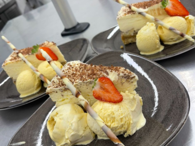 homemade cheesecake desserts at the nags head restaurant in chichester