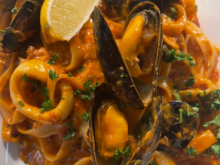 seafood pasta at the nags head restaurant in chichester